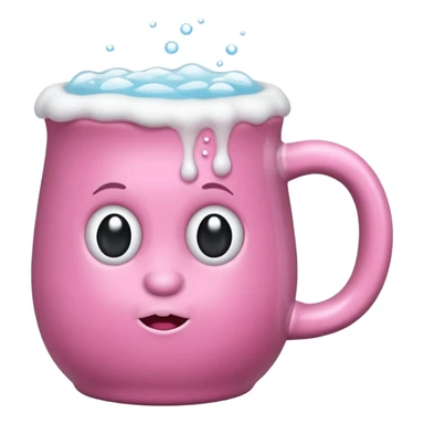 pink colored drink in a medieval mug sticker