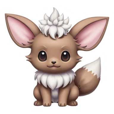 Eevee-Minccino-Espurr-creature-hybridi sticker