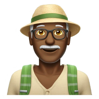 Retired man enjoying vacation sticker