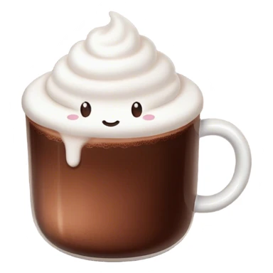 cocoa with floating marshmallow sticker