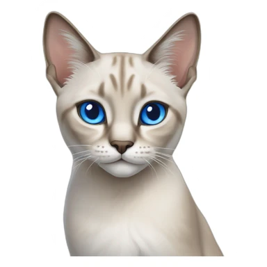 lynx point siamese cat with blue eyes casting a wizard spell sticker