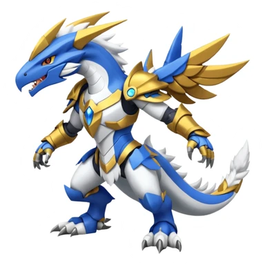 Wargreymon-Latios-Kyurem-Sergal-Fakémon-hybrid-fusion, full body sticker