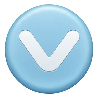 pastel blue bullet journal dot and put a white tick mark  in the middle sticker