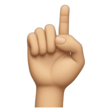 Bend your index finger 45 degrees. sticker