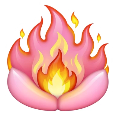 Pale pink fire emoji sticker
