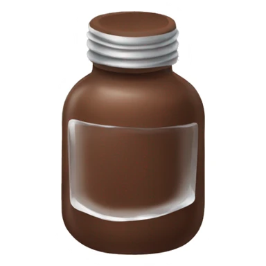 brown jar of nail polish sticker