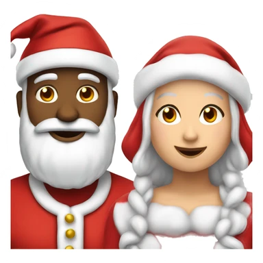 Santa and Mrs clause  sticker