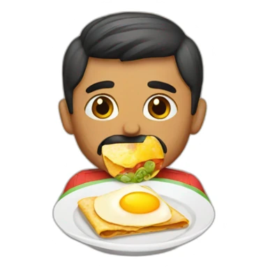 mexican having breakfast sticker
