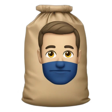 Macron avec un sac poubelle sticker