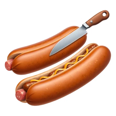 sausage with a blade inside sticker