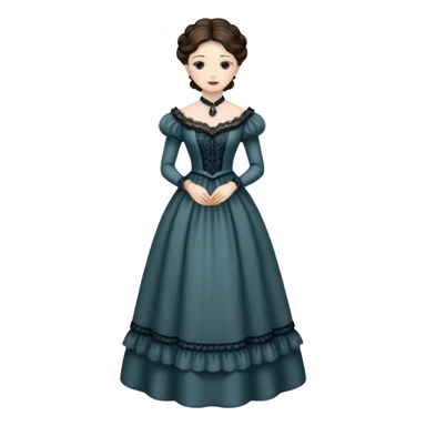 Victorian lady sticker