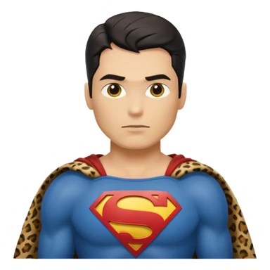 a superman wearing ancient animal skin cloth, half body, icon, yellow skin sticker