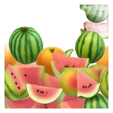 Melons and peaches sticker
