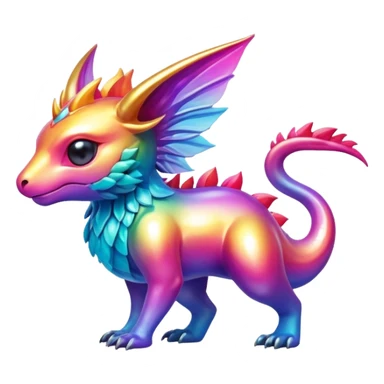 Epic divine legendary complex detailed iridescent gradients aesthetic-scenery-Fakémon-creature sticker