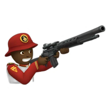 marine- shooting guns sticker