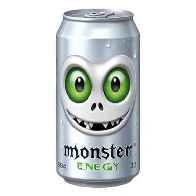 White monster energy drink sticker
