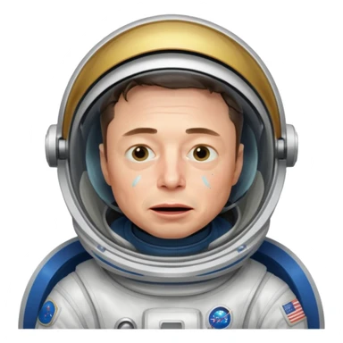 Elon Musk in the space: Crying sticker