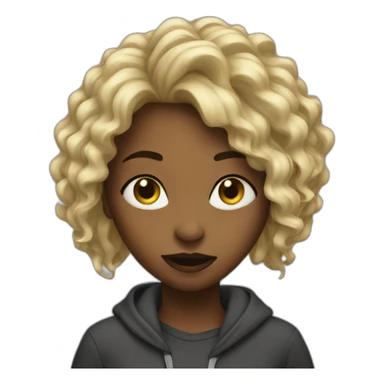 crazy music girl sticker