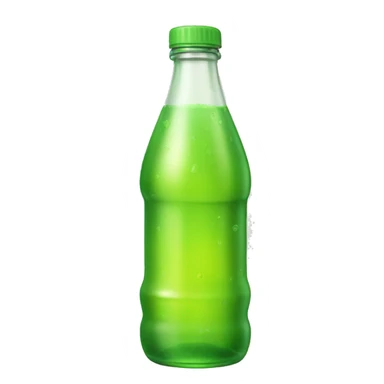 Yellow green soda bottle sticker