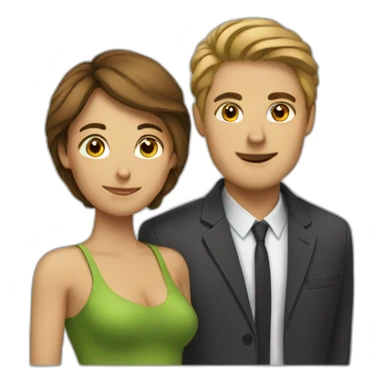Femme sur un homme sticker