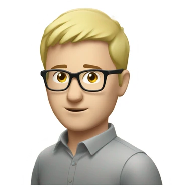 man looks, 35 specs short blond hair, european, tech nerd love pcb designing sticker