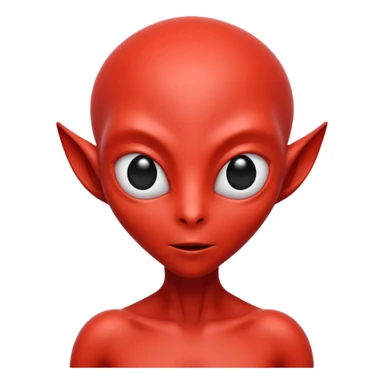 red alien sticker