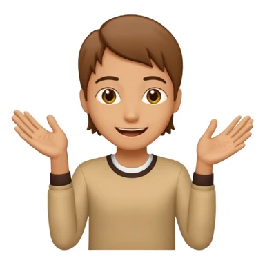 Rubbing palms together with glee sticker