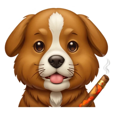 dog with cigar sticker