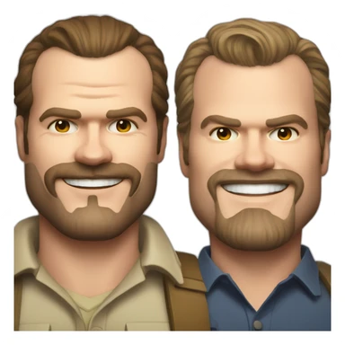 Jim Hopper David harbour smiling sticker
