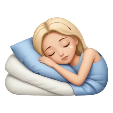 girl sleeping with ZZZ symbols above her head sticker