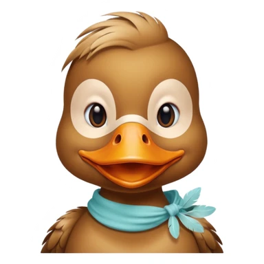 duck with pretty smile and with skincare mask on face sticker