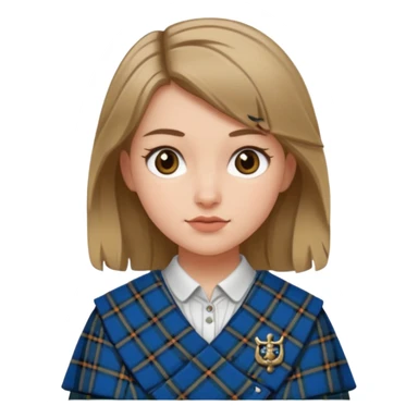 female with scottish attaire and dark blonde hair sticker