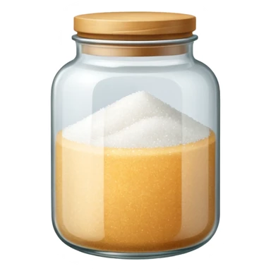 Jar of white sugar sticker