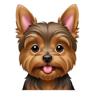 Yorkie terrier with toung out sticker