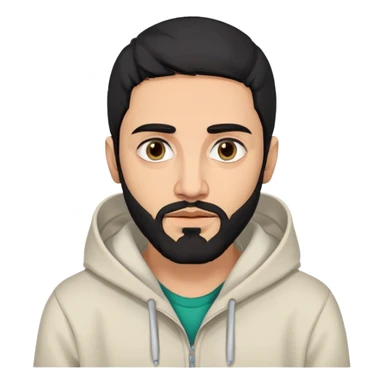Marocan drugs dealer man with a hoody and drugs and black hair and beard  sticker