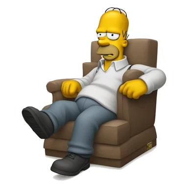 homer simpson with cigarette Avec une casquet sticker