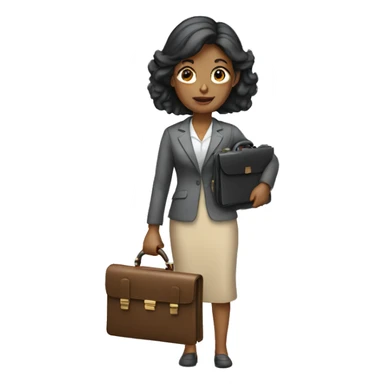 woman holding briefcase sticker