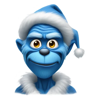 Blue grinch sticker