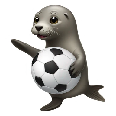 Seal playing soccer sticker