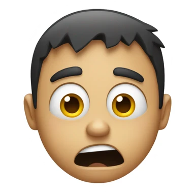 scared face with gesture bitting nails sticker