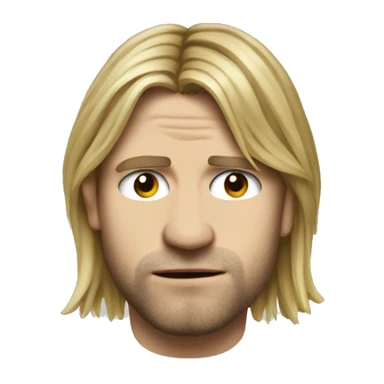 Kurt Cobain mind-blowing emoji sticker