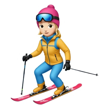 A person is skiing on the snow
person sticker
