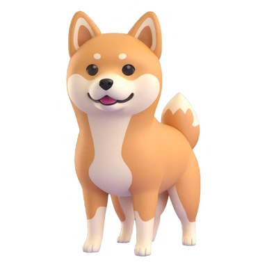 shiba inu standing, sad sticker