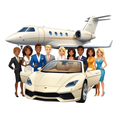 Grant Cardone, Tai Lopez, Josh King Madrid, Alex Hormozi, Iman Gadzhi, Daniel G, Branden Condy, Patrick Bet-David, Dan Henry, Luke Belmar, Shelby Sapp, Leila Hormozi, Tefi Valenzuela, business, influencers, friends, rich millionaire success lifestyle, private jet , supercars, success, sales sticker