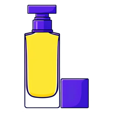 Fancy AVON fragrance bottle with purple liquid sticker