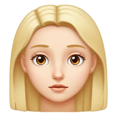 Girl watching her face sticker