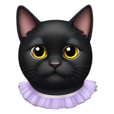 My black fat cat luna with a tutu sticker