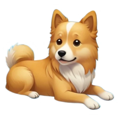 Dog next to pool sticker