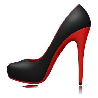 black heels with red under the bottom sticker