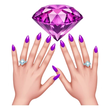 Just the hands Like this 🙏🏼 but Instead of blue hot pink and keep the skin tone the same you can add a purple crystal ring on one hand and a big diamond on the other hand sticker